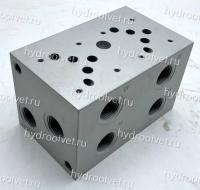 PD10-10A2-AL - двухместная плита для гидравлических распределителей и клапанов NG10