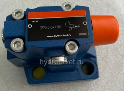 DB20-2-5X/100 - Предохранительный клапан Ду25 с давлением настройки до 100 бар, управление - X и Y - внутренние