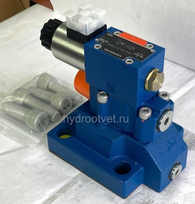 DBW30A2-5X/315YCG24N9K4 - Предохранительный клапан Ду32 с давлением настройки до 315 бар, управление - Y - внешний дренаж с разгрузкой A = закрыт с электроуправлением G24