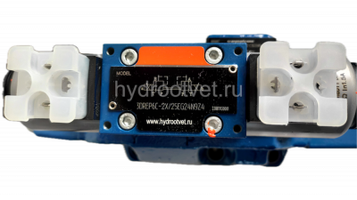 4WRZ25E325-7X/6EG24N6ETK4/D3V - Пропорциональный распределитель Ду25 без усилителя, номинальный расход 325 л/мин, схема E, каналы управления ET - X и Y - внутренние